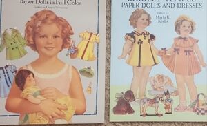 Shirley Temple Paper Doll Books - Vintage Illustration Covers